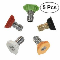 휴대용 청소용 무선 고압 세척기 살수기 5pcs 와셔 노즐 클리너 빠른 연결 자동차 팁, 1 세트, 5개