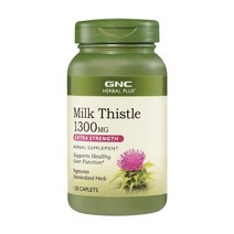 GNC Herbal Plus Milk Thistle 지엔씨 허벌 플러스 밀크씨슬 1300mg 120캡슐, 1개, 기본