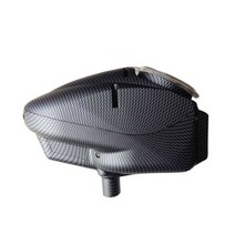 QUPB 페인트볼 로더 전기 180 라운드 완전 자동 호퍼 피드 운명 25 + BPS 블랙/그린/레드/블루, Carbon Fiber Black