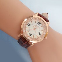 아날로그손목시계 저렴한손목시계 여성 손목시계 브라운