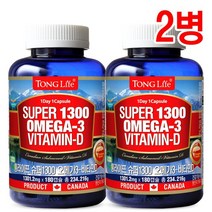 캐나다정품 슈퍼 오메가3-1302mg+비타민D 12개월분-2병, 상세설명 참조, 없음