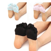 토우캡 하프삭스 발가락 뮬 블로퍼 여성양말 덧신