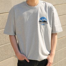 문컬렉션 5부 오버핏반팔티 선라이트 남녀공용 라운드