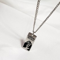 남녀공용[ALL 써지컬스틸]핸섬가이 각인 스틱 바 롱 체인목걸이