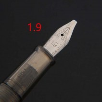 만년필입문 만년필닙 jinhao 992 플라스틱 투명 블랙 고딕 병렬 아트 바디 플랫, 1.9 펜