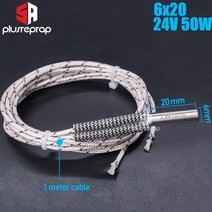 카트리지 히터 세라믹 프린터 프린트 헤드 핫 엔드 헤드, 09 6x20-24V50W
