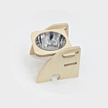 리빙원디자인 고양이 강아지 말리식탁 1구 2구 3구 자작나무 원목 그릇포함 반려동물식기, 1개, 1구 고양이패턴