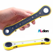 일본산 냉동 라쳇 렌치 13x14-17x19 mm 겸용 4in1 기어렌치 6종류의 볼트 너트 에 사용 6각 12각 사각 별 라운드 라쳇렌치 오픈렌치 라쳇식 일산 일제 냉동라쳇렌치, 1개