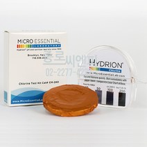 미국산/마이크로에센셜 염소 테스트페이퍼 CM-240/2롤입/10 50 100 200ppm/소독액의 시간에 따른 농도 감소 확인