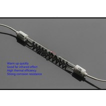 탄소 섬유 히터 전기 튜브 12V/24V/48V 저압전 파이프 적외선 적합, 02 OD12mm36V300W-170mm