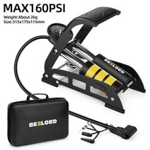 자전거 펌프 고압 게이지 발 바닥 공기 도로 스쿠터 오토바이 자동차 타이어, 2.54B