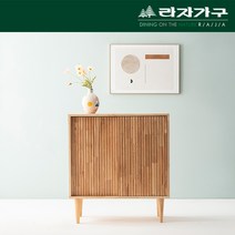우드림 고무나무 슬라이딩 높은 거실장 800_LI115, 네추럴