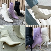 뒷주름 앵클 앵글 부츠 9cm