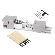 QDY DC24V 100W 미니 선반 비드 셔 나무 DIY 도구-EU, 설명, 다색, 합금