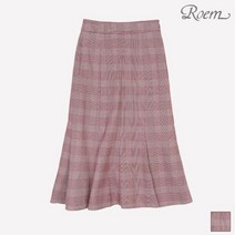 로엠 겨울 체크 머메이드 스커트 RMWH94TR12