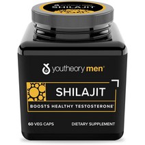 60 Count (Pack of 1) Youtheory Mens Shilajit Advanced Black 60 Capsules null