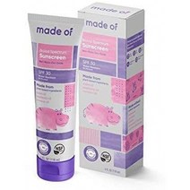 Baby Sunscreen Organic SPF 30 by MADE OF - Zinc Oxide Sunscreen - EWG Sunscreen Rated 1 & NSF Orga
