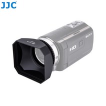 JJC 캠코더 DV 나사 후드 30/37/43/46/58mm 비디오 렌즈 캐논 LEGRIA HF R806/R86/소니 FDR-AX700/HDR-CX680/파나소닉/JVC, 02 LH-DV37B