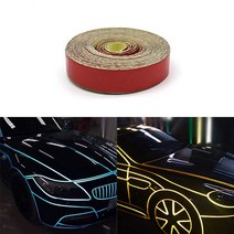 눈금표시 카본 반사 테이프 빨간색 diy 야간 안전 튜닝 카반사 자동차 바이크 자전거 전동퀵보드 바닥 라인 표시 반사광 테이프