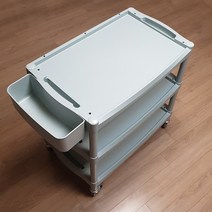 수거통부착카트 3단모음 식당용 홀서빙 바퀴선반, 14.RY-201B2(일반3단중양손)