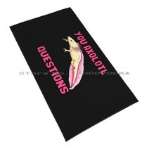 수중 워킹머신 당신은 Axolotl 물 속에서 질문 멕시코 산책 물고기 풍자 빠른 건조 수건 체육관 스포츠 목욕 휴대용 드래그 레이싱 근육 자동차, Standard Towel 40x70+One Side
