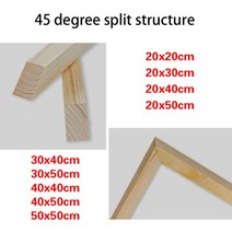 우드액자프레임 나무액자 사진액자 액자틀 대형원목 유화 캔버스에 대한 자연 나무 프레임 DIY 그림 서예, 02 02_06 30x50cm