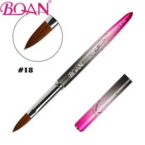 BQAN-보라색 콜린스키 검은 담비 네일 아크릴 브러시 UV 젤 조각 펜 액체 파우더 DIY 드로잉 아트 브러쉬 2-18, [09] SIZE 18