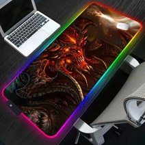 디아블로 3 Rgb 마우스 패드 노트북 매트 카와이 Pc 게임 컴퓨터 데스크 프로텍터 테이블 애니메이션 액세서리 데스크패드, [08] 400x900x3mm, [16] LL000636