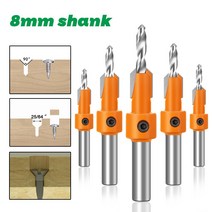 목재 밀링 커터용 생크 HSS 목공 카운터 싱크 라우터 비트 나사 추출기 Remon 철거 8mm10mm 1 개, [06] NO6 28x10
