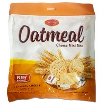 리키 오트밀 미니 바이트 치즈 대용량 귀리 과자 220g 수입 간식, 10개