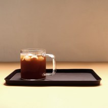 비스트로 내열유리 머그컵 2size 손잡이있는 유리컵 카페 심플한 아이스음료 커피잔 업소용글라스, 단일색상(350ml)