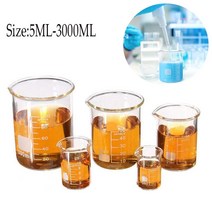 계량컵 3000ml-5ml 파이렉스 유리 비커 붕규산 gg-17 눈금 비커 측정 유리 화학 비커, 10ml