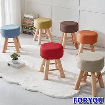 Foryou490 홈카페가 로망이라면! 원목 원형 스툴 의자 야외 인테리어, 그린, 상세페이지 참조