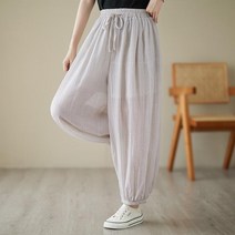 하렘팬츠 여자 알라딘바지 시원한 린넨 요가 빅사이즈 바지 태국옷