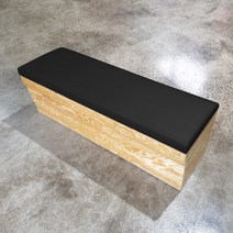 대성쇼파 수납 가능한 스툴 의자 3인용(1500mm), DS 104(블랙)