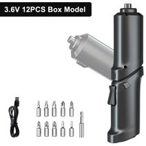 임팩드릴 충전 전동 미니조각기 다용도 소형 접이식 전기 스크루 드라이버 108 in 1 리, 12 PCS Kit