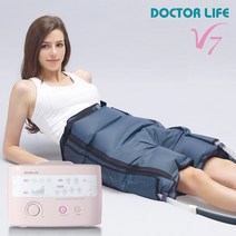 [닥터라이프] V7 공기압 다리 사지압박순환장치/의료기기/국내생산/ 본체+반바지세트(핑크)