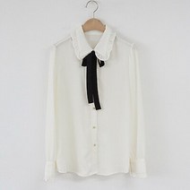 왕리본 블라우스 여성 리본 셔츠 30