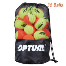 테니스벽치기 리턴볼 테니스네트 테니스 연습기 백보드 비치 테니스 공 압력 볼 스테이지 메쉬 어깨 팩 크기, 36 balls