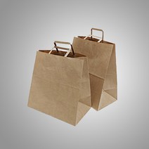 행복물류 종이가방 크라프트 무지쇼핑백(마트/중) 200장