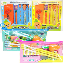 당근 문구 세트 12개 세트 (지퍼형) 낱개 가능 연필세트 어린이집 생일 답례품 초등문구, (지퍼형)당근스마트문구세트 12개