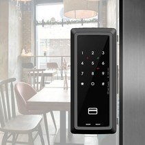 유니터치 클립형 유리문도어락 SKC708(카드키) 보조키 강화유리 번호키, 유리문 도어락SKBC708(비밀번호+카드키), 설치의뢰A지역