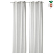 이케아 커튼 반투명 군라우그 한쌍 화이트 145x250cm 커텐 창문 거실 가림막 가리개 방한 방풍 홈데코