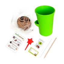 [바보사랑] 토비누리 강낭콩 키우기 토비 압축토 심지화분 세트, 화분컬러:새콤오렌지 / 물통컬러:봄노랑, 상세 설명 참조