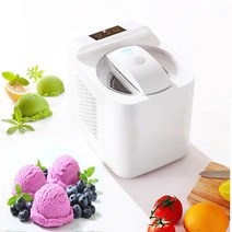 1000ml 소프트 하드 이탈리아 아이스크림 메이커 기계 가정용 소형 전자동 셔벗 과일 디저트 요구르트, 01 WHITE_01 220-240V_02 EU