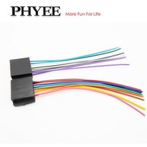 슈퍼커브 쟈키 번호판카드 악세사리 트렁크 도어 iso 커넥터 케이블 12v 전원 4 채널 스피커 배선 iso 10487 자동차 오디오 헤드 유닛용 하네스 어댑터, 없음