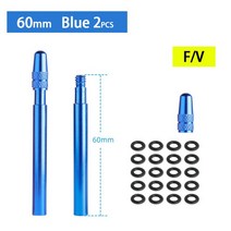 도로 자전거 위한 다채로운 관 Presta 벨브 연장 증량제 50/60mm, 15 60mm Blue  2pcs F2