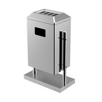 행거용 재떨이휴지통 (원형망/사각/스텐), 사각행거형재떨이85L(300*400*950)