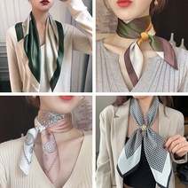 [노다지] 페이즐리 스퀘어 실크 쁘띠스카프 택2 0157