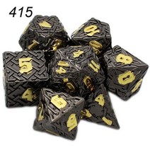 2023 새로운 스타일 금속 주사위 7 개 Dnd 세트 솔리드 다면체 D & DND 역할 놀이 게임 MTG Rpg Rol Pathfinder 보드, 415